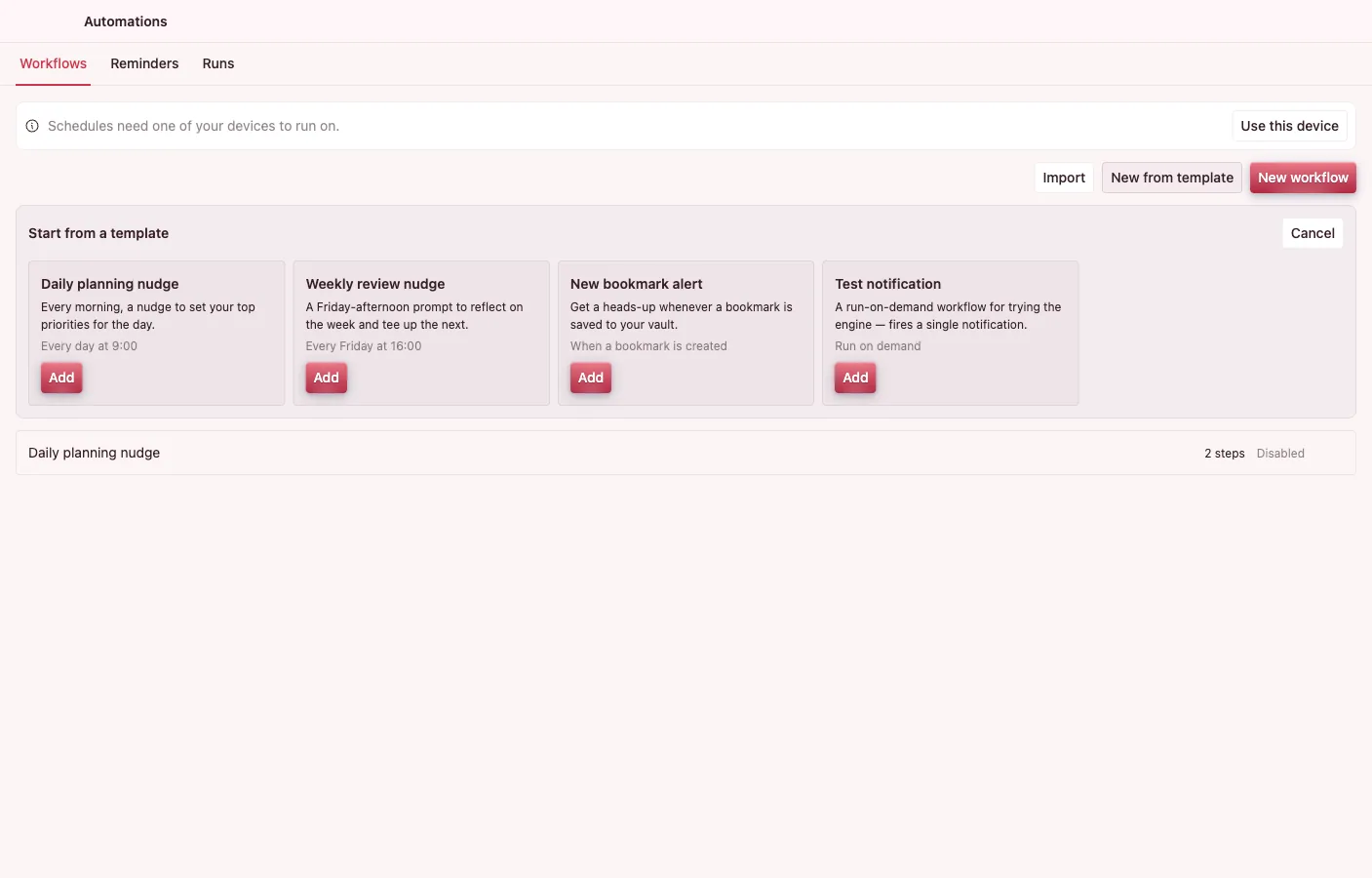Automations: Starter templates