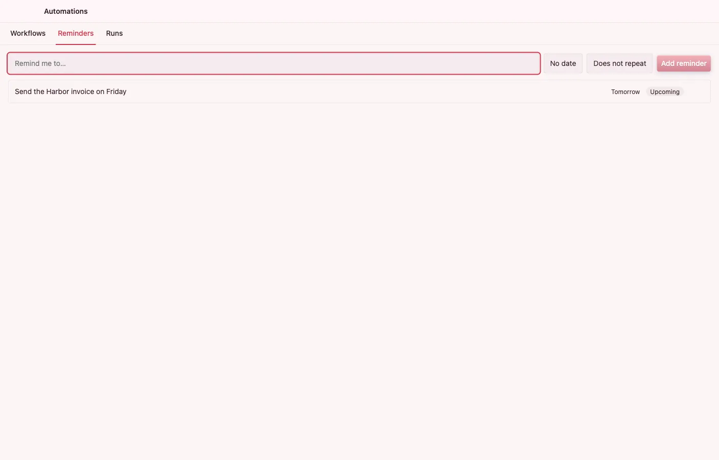 Automations: Reminders