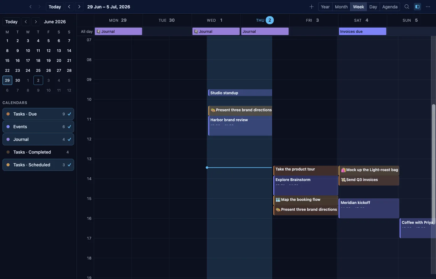 Calendar: Week