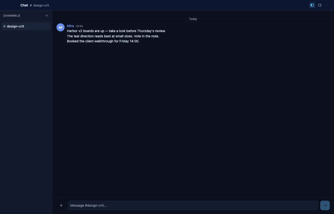 Chat: A channel