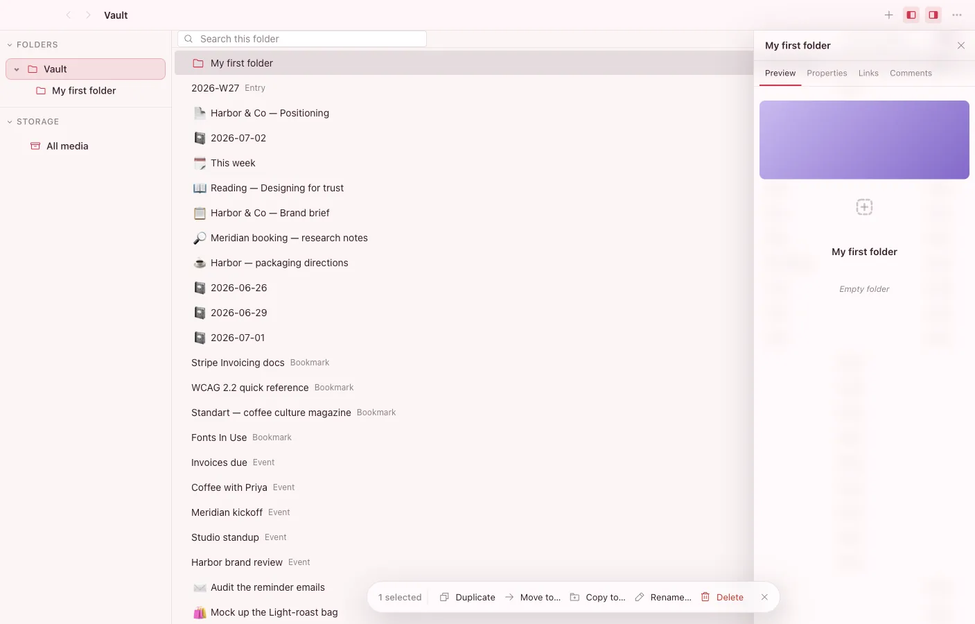 Files: File inspector