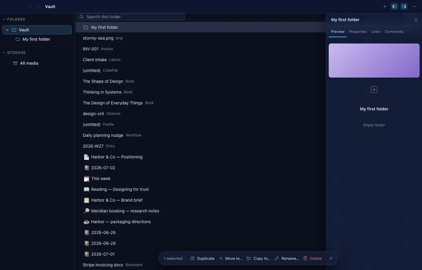 Files: File inspector