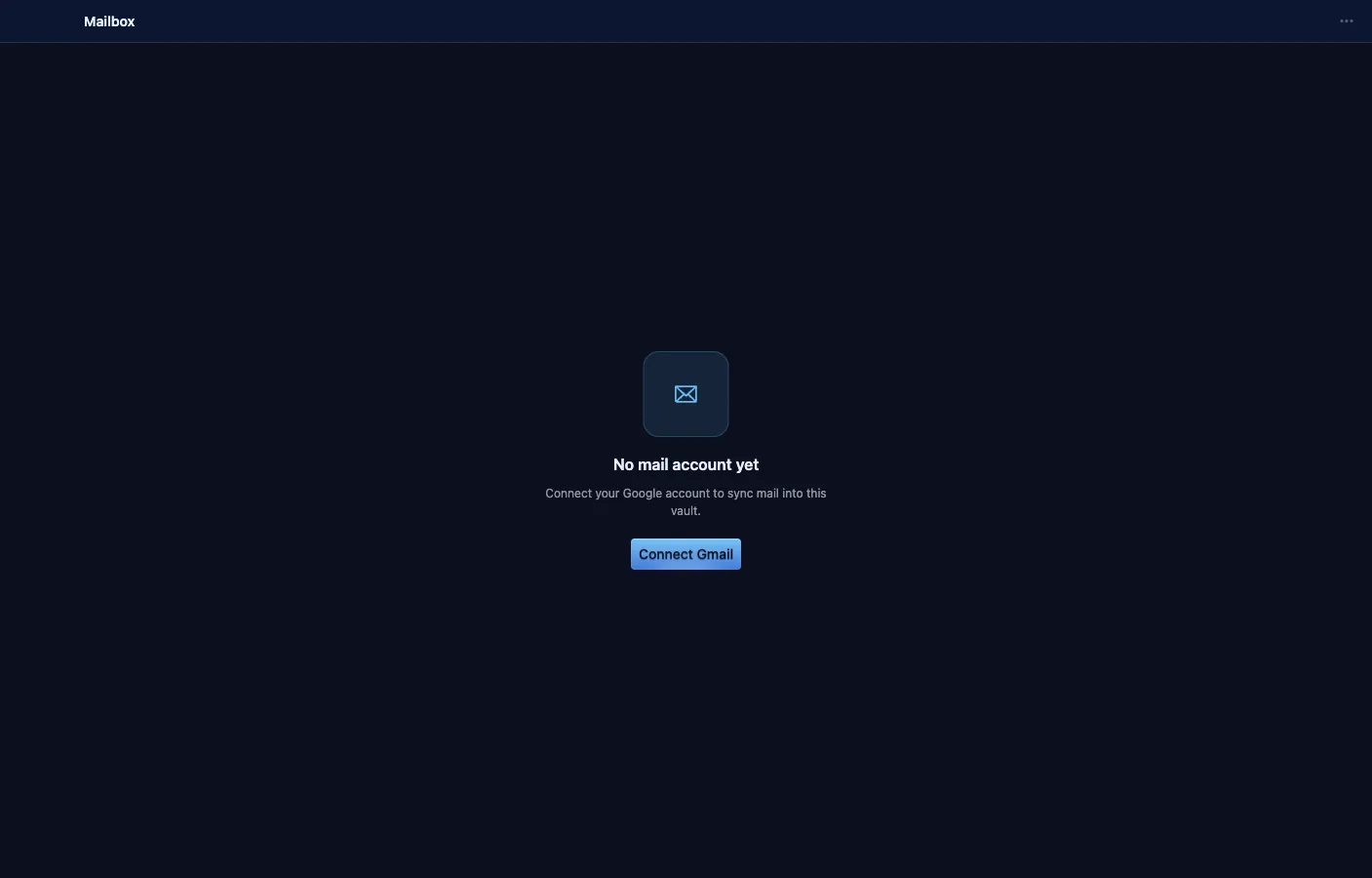 Mailbox: Connect an account