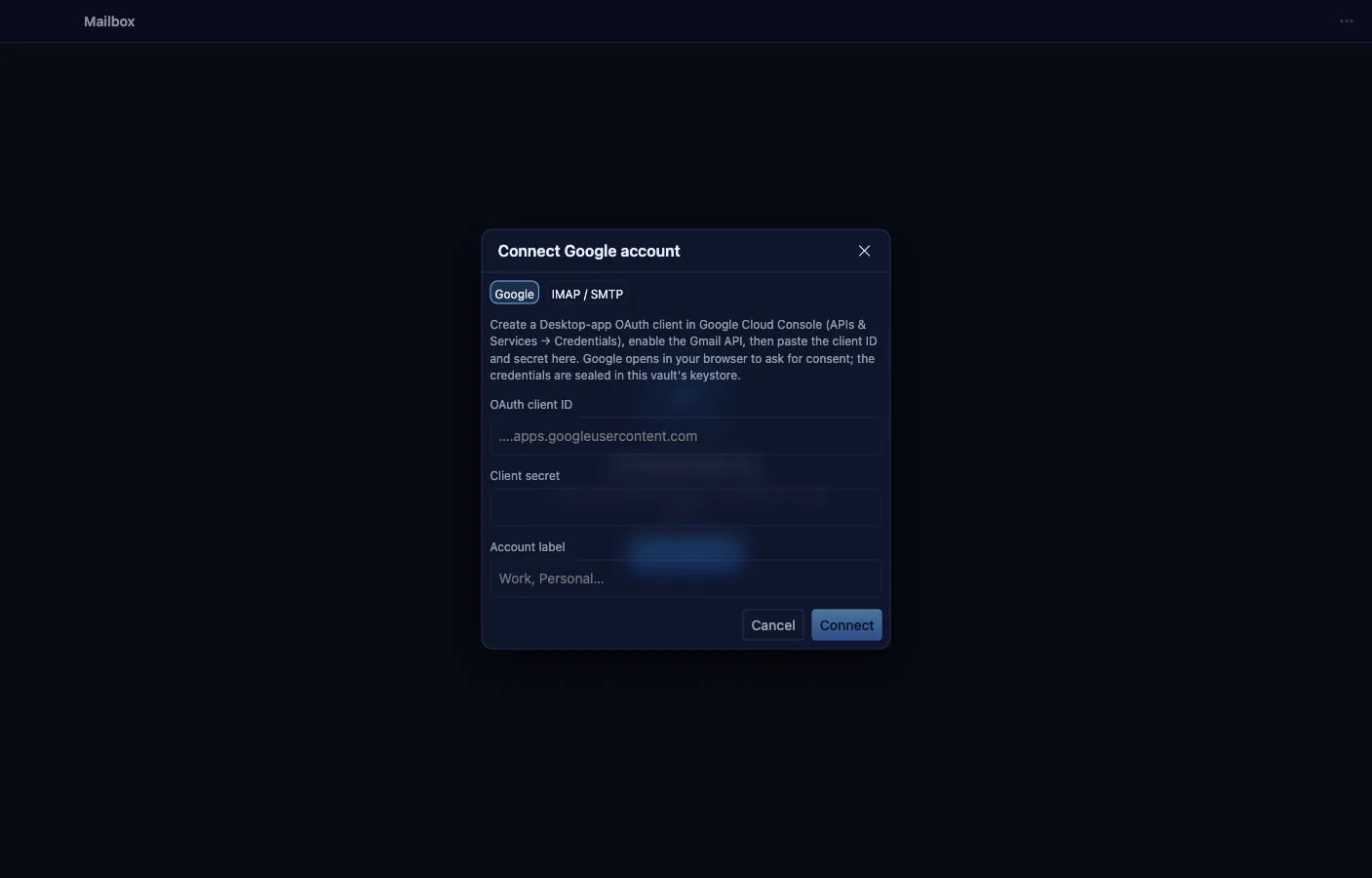Mailbox: Bring any account