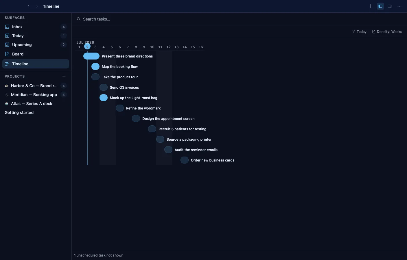 Tasks: Timeline
