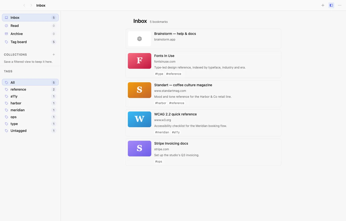 Bookmarks: Save the web, tag it, find it